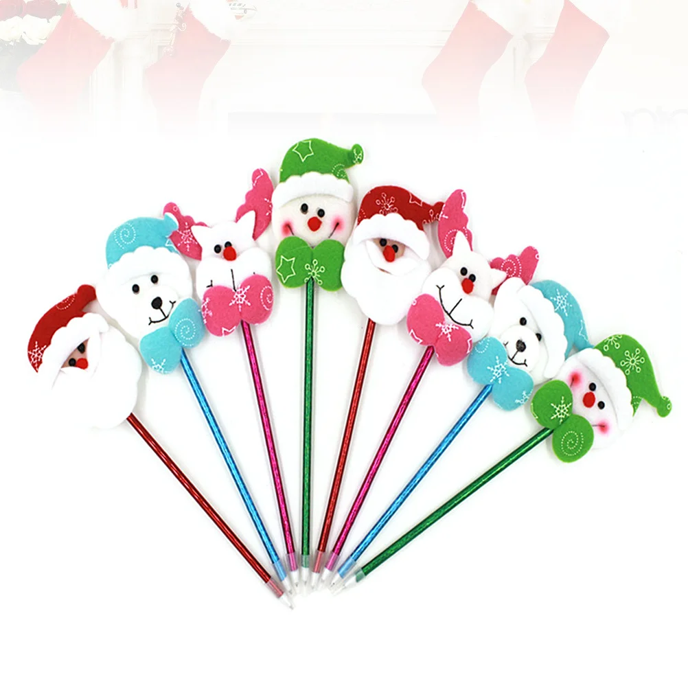 

12Pcs Christmas Themed Ballpoint Pens Fine Tip Smooth Glide Cute Cartoon Style for Writing Drawing Holiday Party Favors Gift