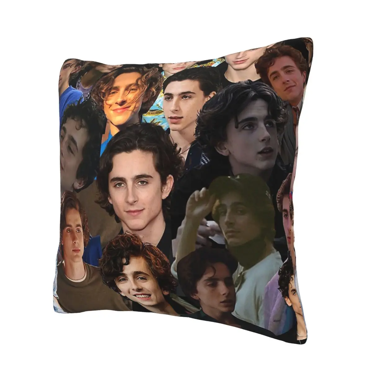 Timothee Chalamet Photo Collage timmy chalamet Soft Cushion Cover Decor Throw Pillow Case Cover for Home Double-sided Printed