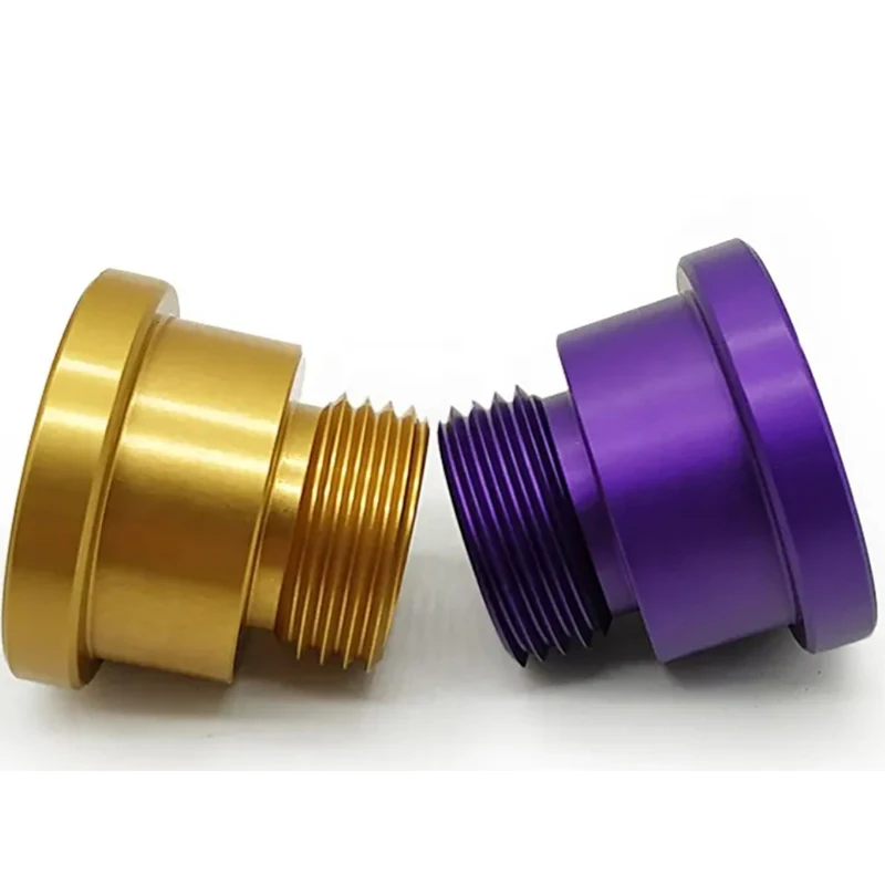 مخصص مخرطة CNC تحول بالقطع الألومنيوم ذكر أنثى موضوع محول المكسرات لكل رسوماتك