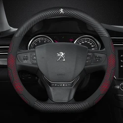 Car Steering Wheel Cover For Peugeot 106 107 108 206 207 208 301 307 308 406 407 408 508 607 2008 3008 4008 5008 GT RCZ Rifter