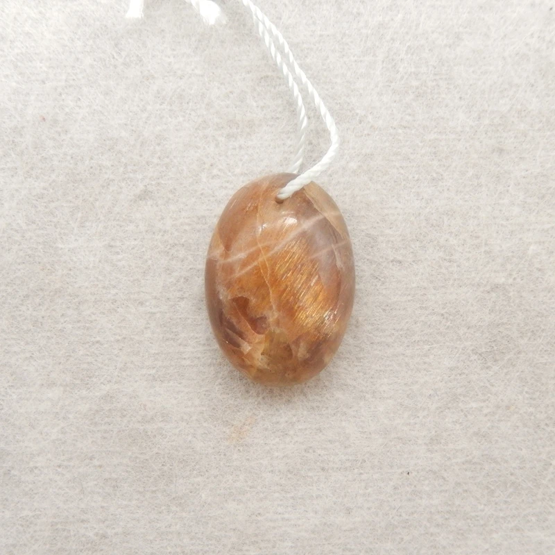 

Овальный кулон из солнечного камня, натуральный оранжевый драгоценный камень, сверкающий график, инклюзионные изделия, кулон 20x14x7 мм-3 г