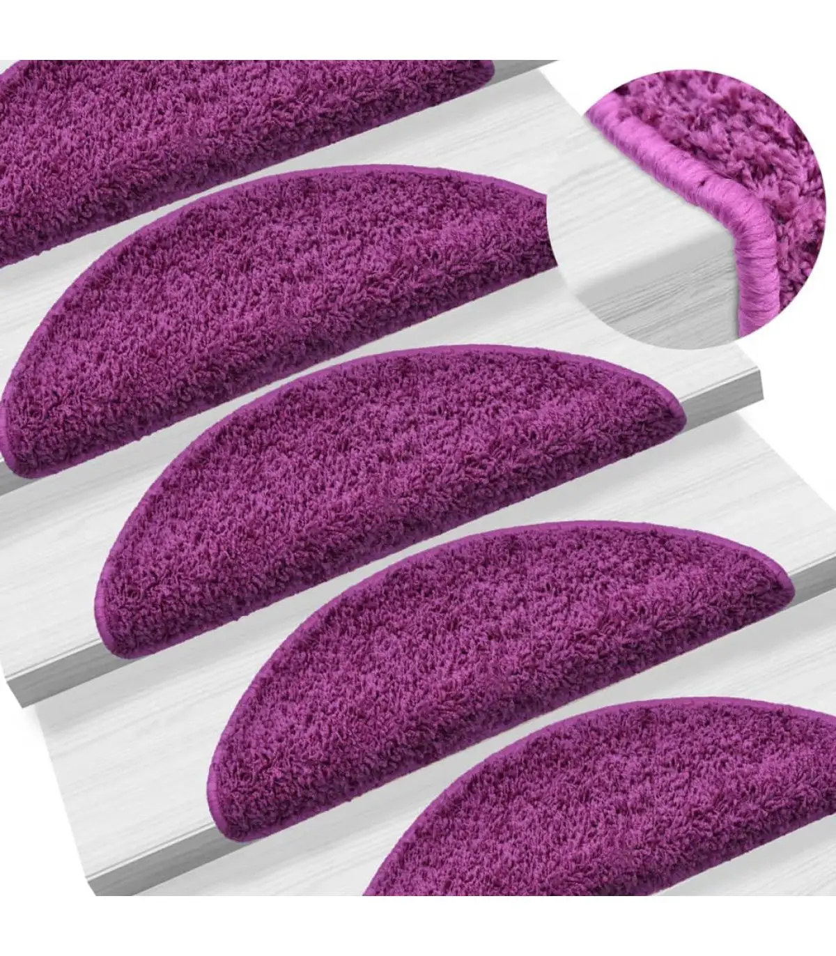 Step mats 5 PCs Violet 65x25 cm stair mats