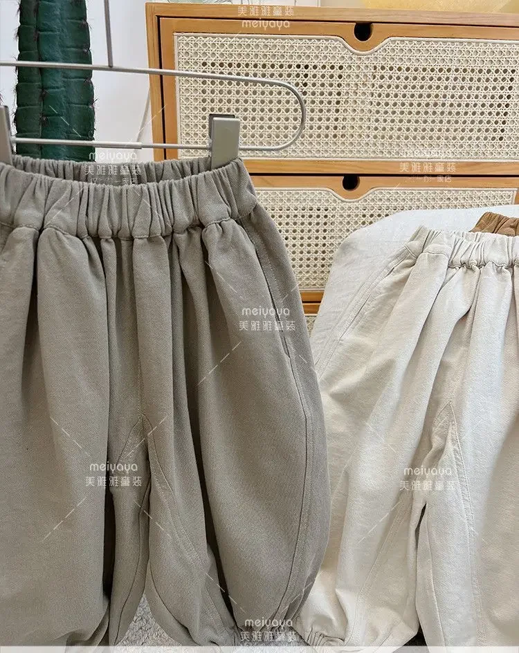 2026 Modische Hose für Jungen, Kinderkleidung, Sommer, Frühling, Babyhose mit Taschen, knöchellang, locker geschnitten, Mädchen, Kinder, Freizeithose – Detail 5