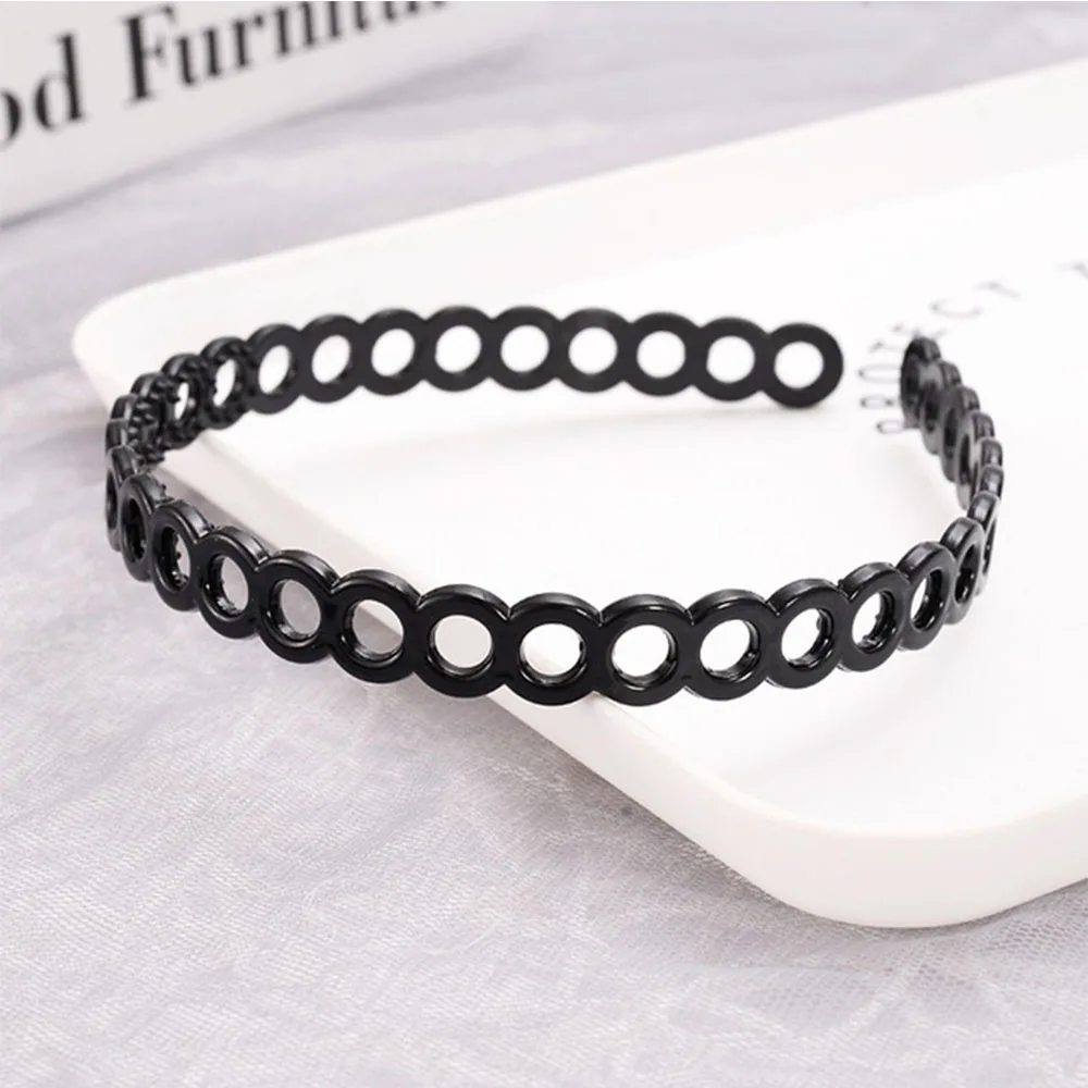 Resin Washing Mens Unisex Black Wavy Women Head Hoop Headband Hair Hoop Hair accessories