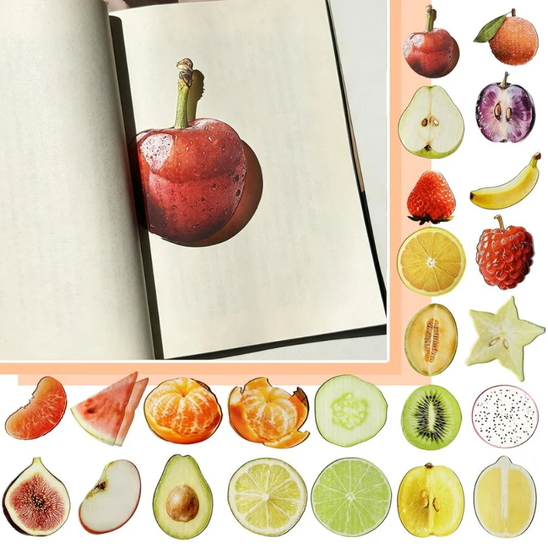 Delicate Apple Acrylic Bookmark Creative Tomato Watermelon Fig Fruit Bookmark Translucent Reading Mark Reading Accessory Gift
