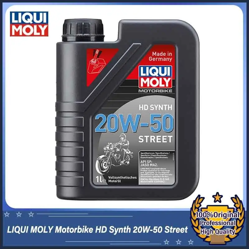 Мотоцикл LIQUI MOLY HD Synth 20W-50 Street 1л Отличная износостойкость