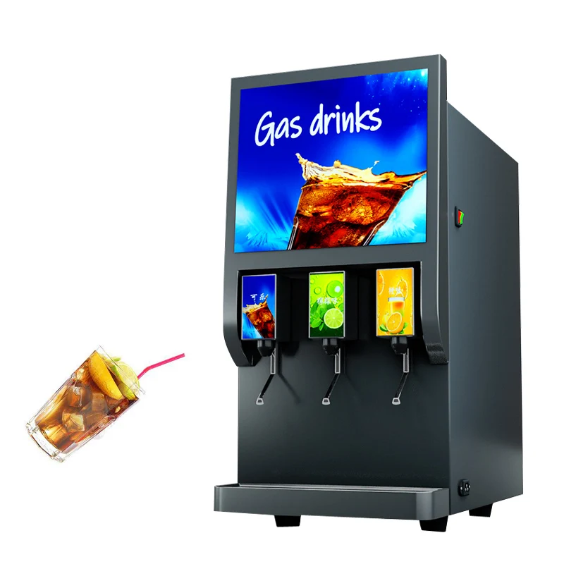 Chilled Coke Machine Soda Cola Beverage Machine 220V /110V Coke Machine Three Flavors Carbonated Beverage Machine