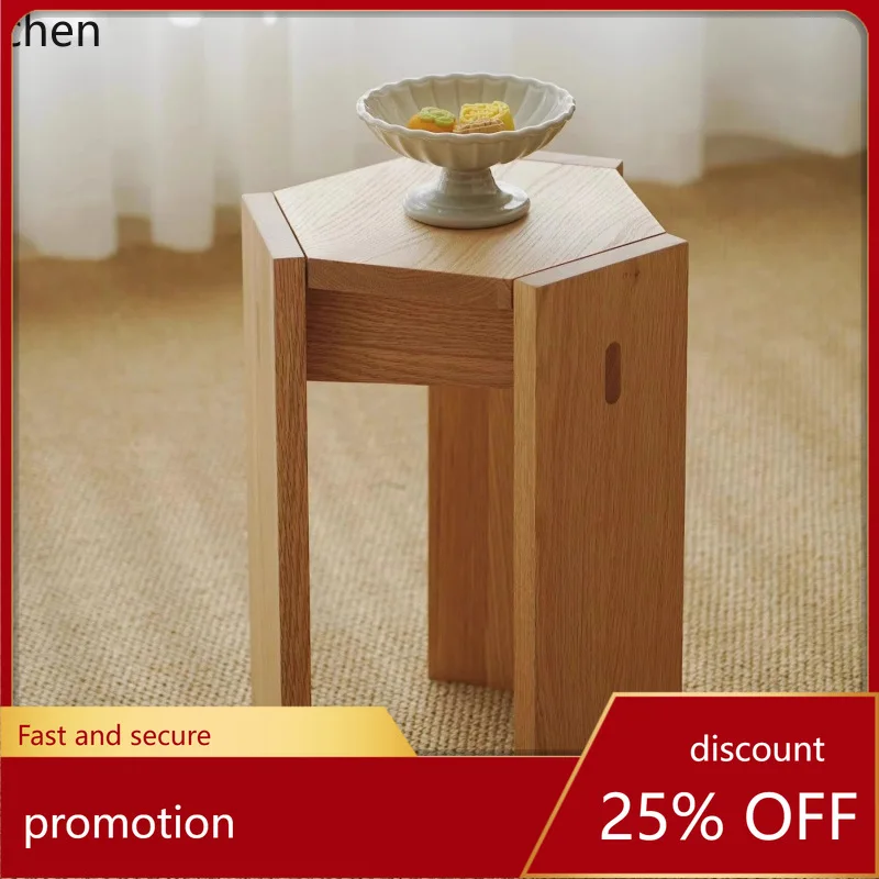 

LXC Pine Wood Chair Home Makeup Stool Square Stool Stackable Dining Table Stool Restaurant Home Use