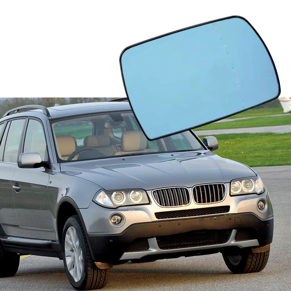 

51163418485 51163418486 Left Right Side Wing Heated Rearview Mirror Glass Blue for BMW X3 E83 2004 2005 2006 2007 2008 2009 2010