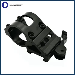 Offset Hunting Rifle Flashlight Bracket, montagem para suporte Picatinny Rail, QD, 45 graus, 20mm, 25.4mm, anéis