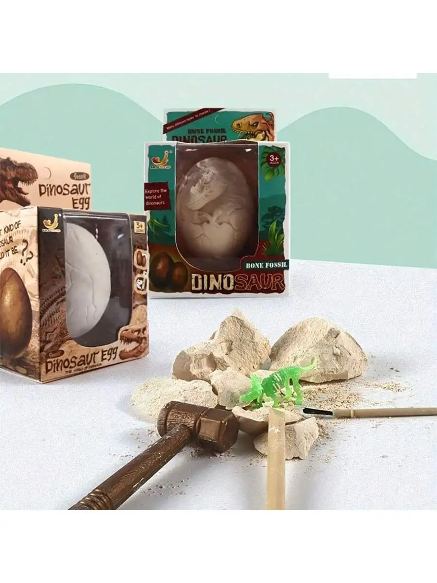 1 pièce de jouet lumineux de fouille d'œufs de dinosaure, cadeau de Noël idéal pour les adolescents pour exercer leurs compétences pratiques et leur capacité de bricolage