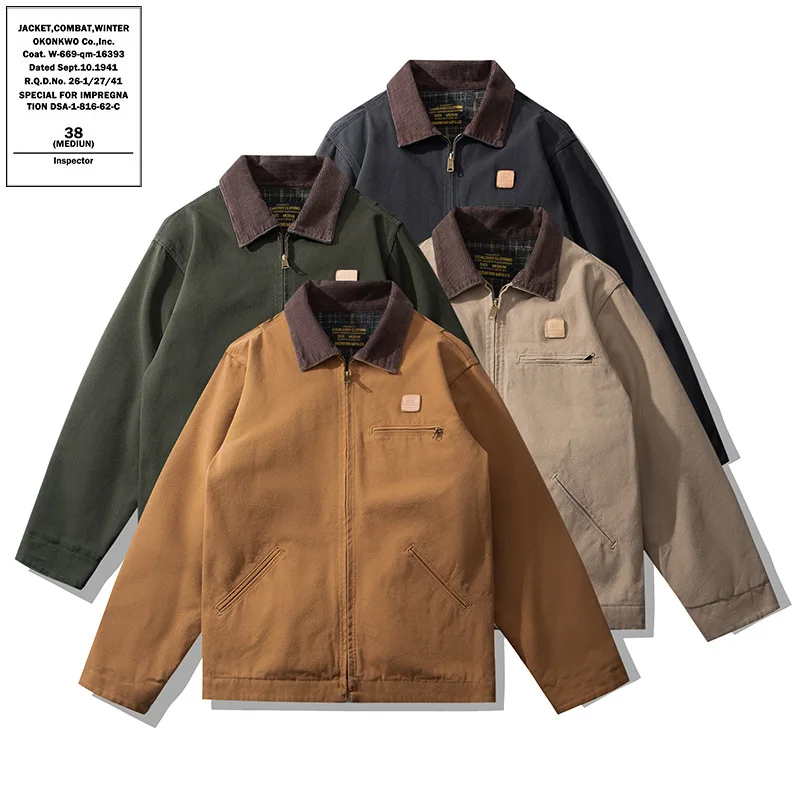 

OKONKWO Detroit Jacket Santa Fe J97 Interstellar Heavyweight 100% Cotton 16oz Canvas Heavyweight Jacket American Vintage Casual