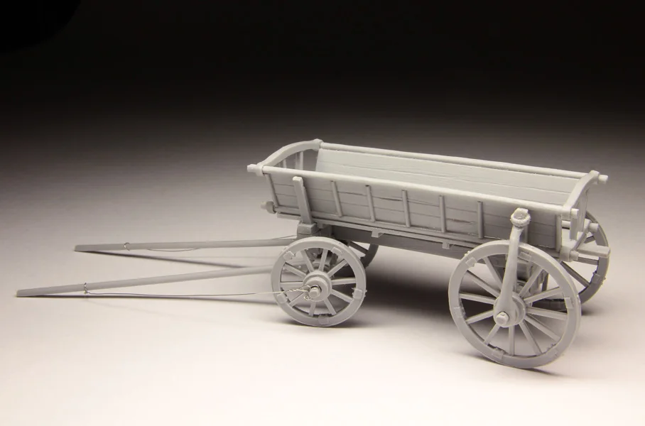 1/35 Die Cast Resin Drawing Model Assembly Kit Ukrainian Farm Wagon Unpainted Need Assembly Free Delivery