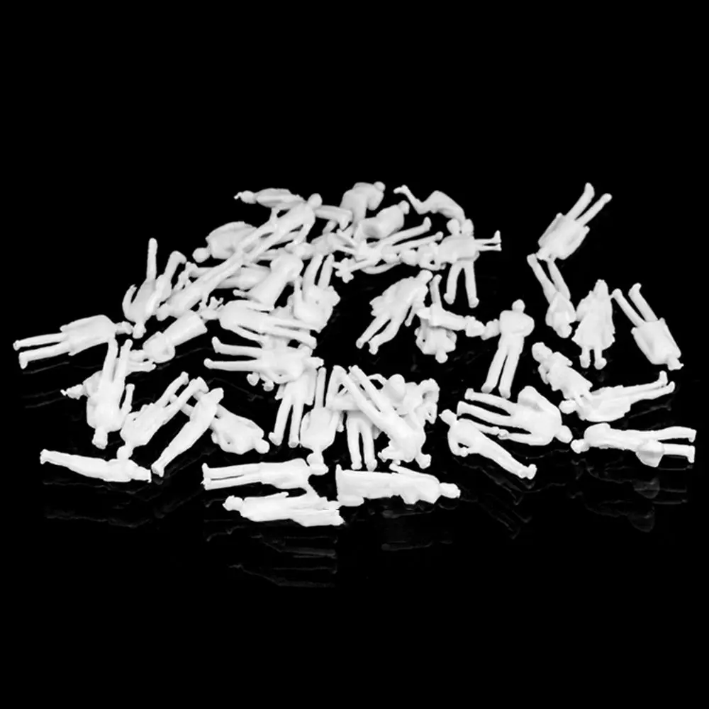 100Pcs 1:100/1:150/1:75/1:50 Schaal Mensen Cijfers Gemengde Kleur Pose Model Building Passagiers Poppenhuis Decoraties Kids Speelgoed