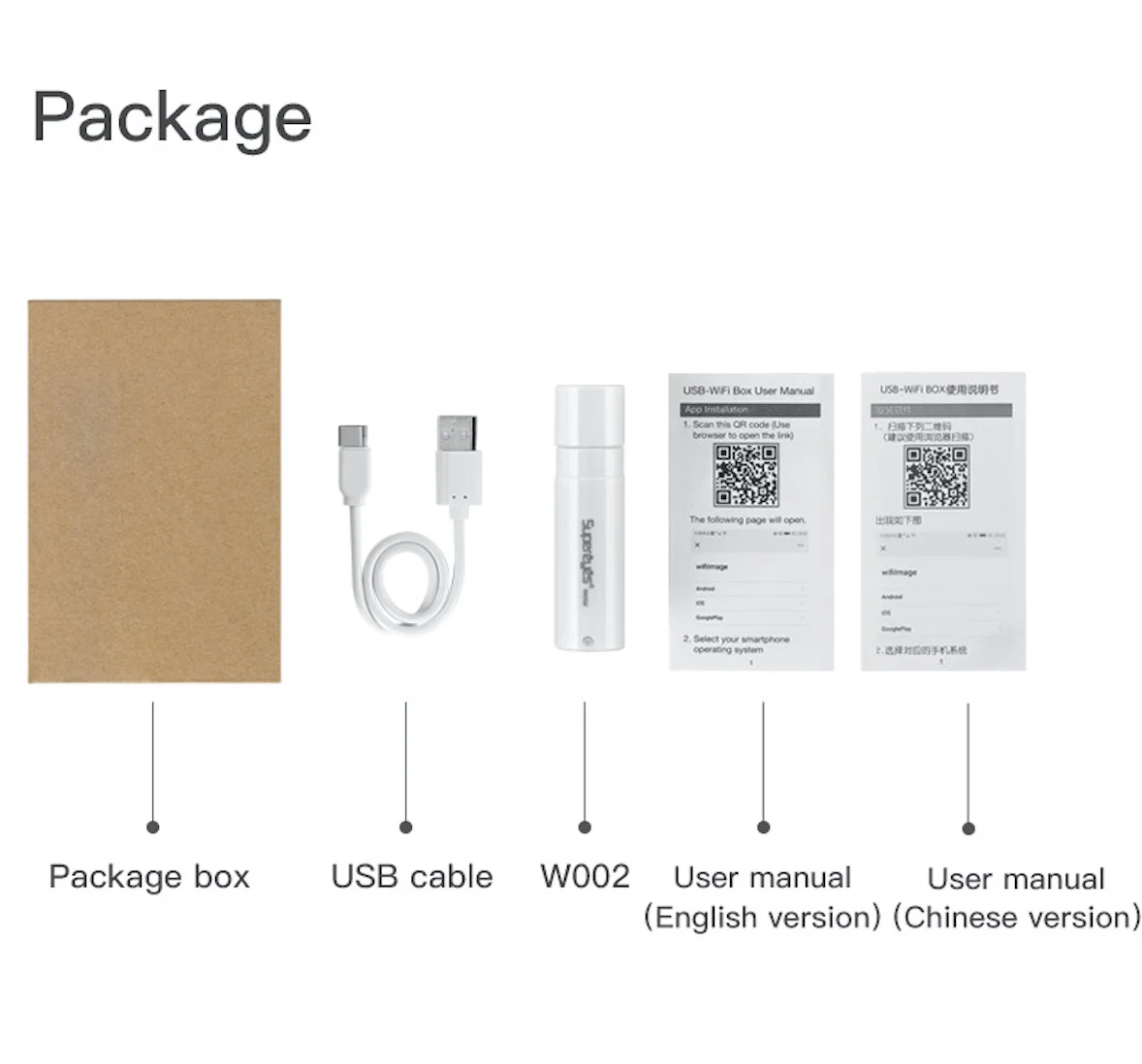 Supereyes W002 Smartphone USB-WiFi Video Transfer Adapter for Digital Microscope JPEG USB Endoscope Camera WIFI Box