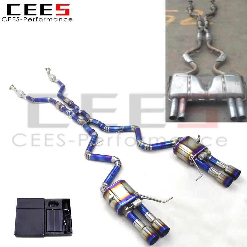

cees for 2007-2013 BMW M3 E90 E92 E93 4.0L Upgrade Catback Exhaust Mid Pipe with Catalyst Muffler Valve Exhaust System