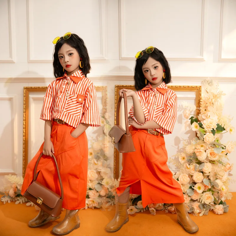 

Kindergarten Nostalgic Retro Hong Kong Style Suit Catwalk Performance Clothes Girls 8090s Theme Performance Catwalk