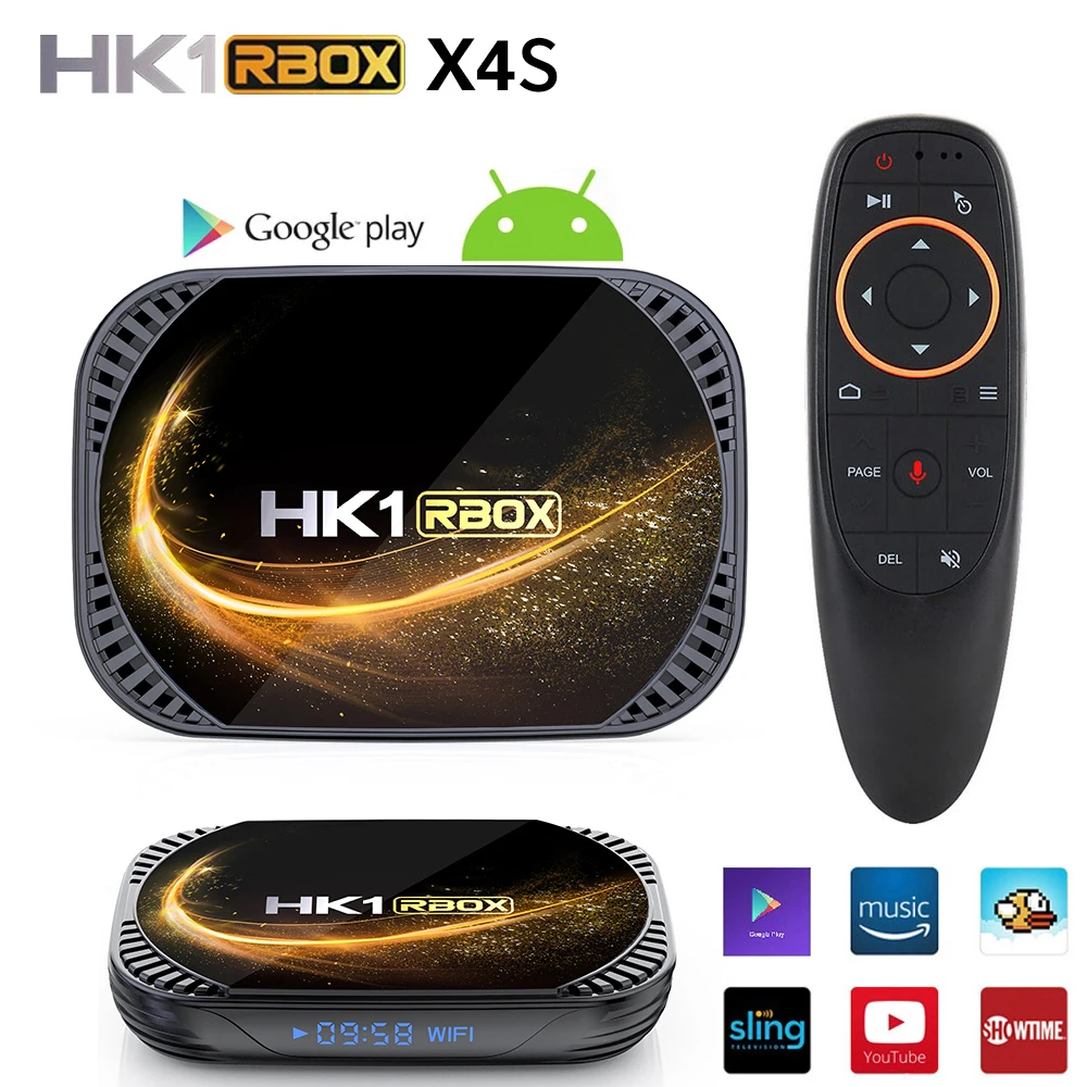 

TV BOX Android 11 HK1 RBOX X4S Amlogic S905X4 Support AV1 Dual Wifi BT4.0 H.265 8K Video Google Play Youtube Media 4GB 32GB 64GB