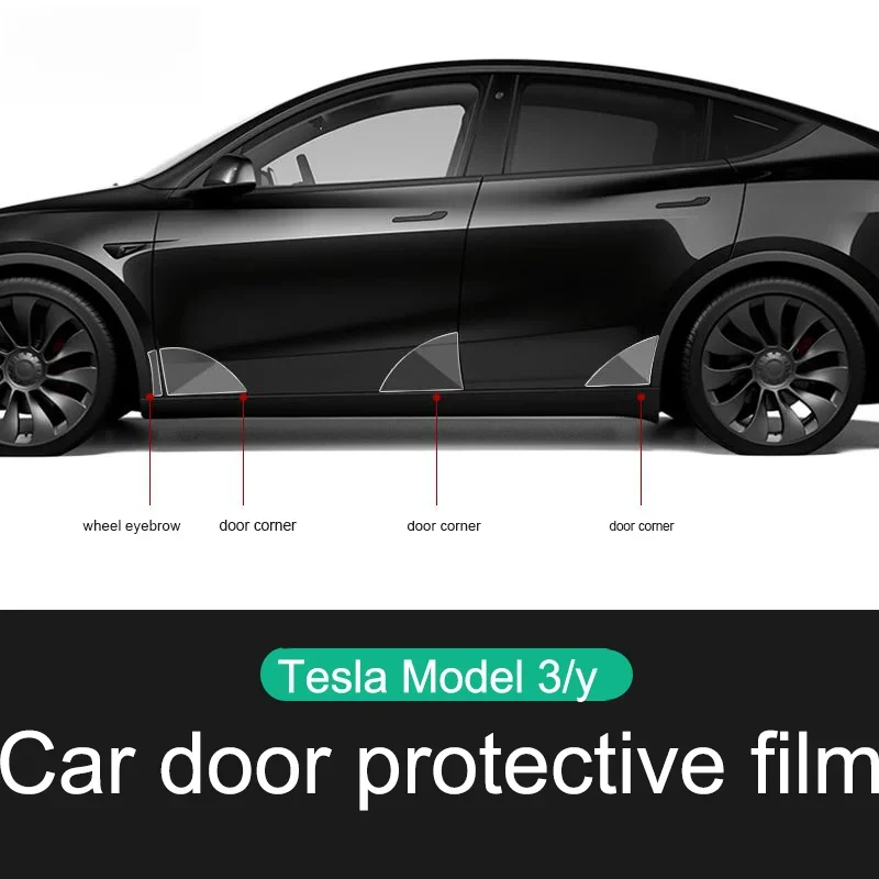 

tesla y paint protection film door 2 side invisible wear-resistant TPU fender door stickers cover scratches Tesla Model 3/y film
