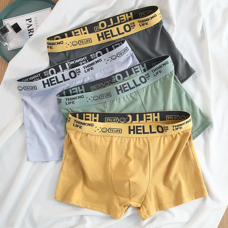 

4Pcs Men Underwear Men's Boxers Sexy Underpants Comfortable Breathable Fashion Boys' Panties Underwear Boxershorts Men