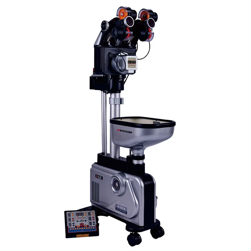 

Table tennis service machine S27T double head double wheel service machine intelligence landing type professional examination