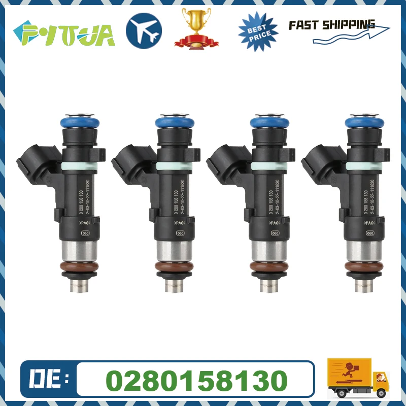 

Форсунка топливного инжектора для Nissan Altima 2007-2013 Rogue Sentra 2008-2013 2.5L L4 16600-JA000 16600-JA00B 0280158130, 4 шт.