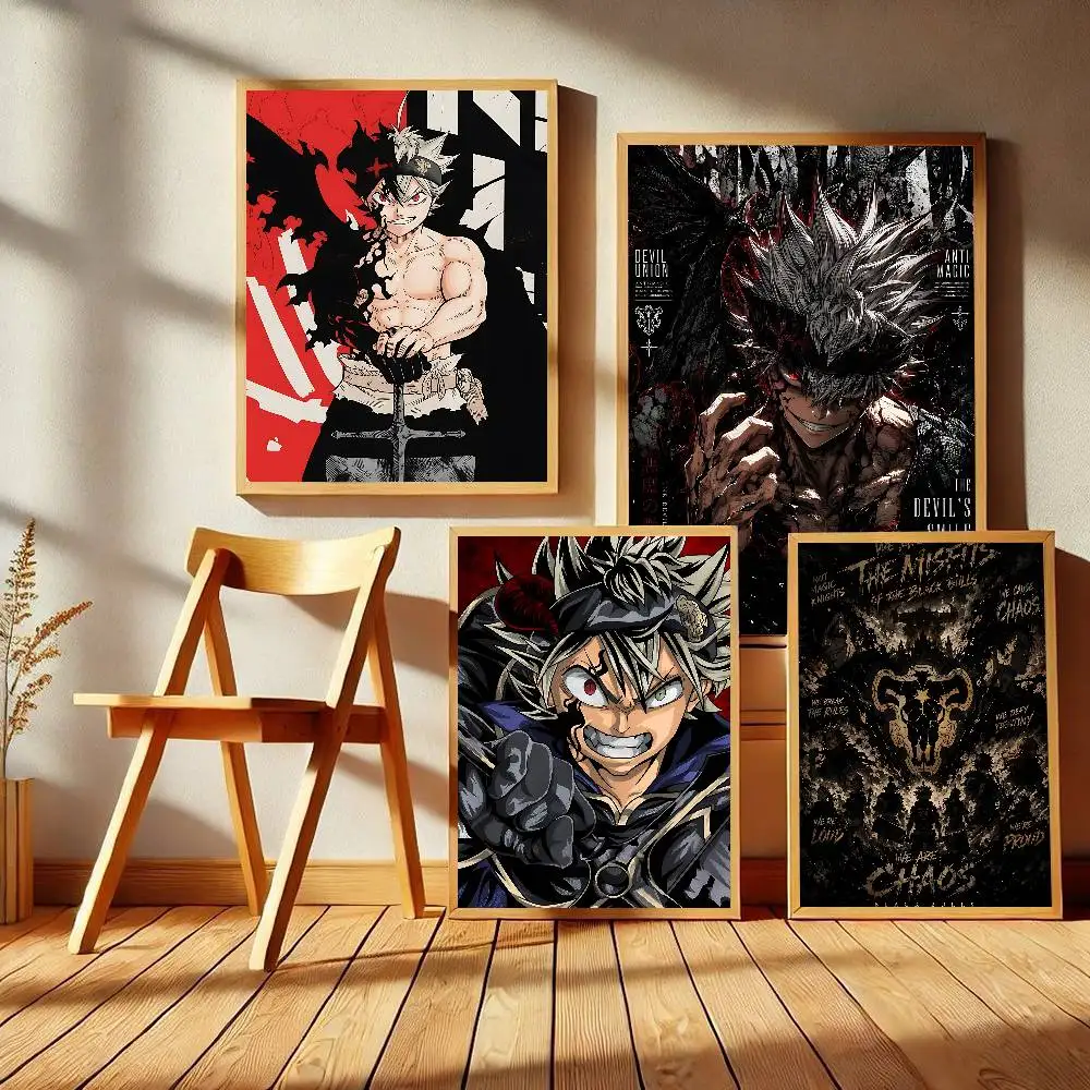 AnimeB- Black Clover Classic Vintage Posters HD Quality Wall Art Retro Posters for Home Room Wall Decor