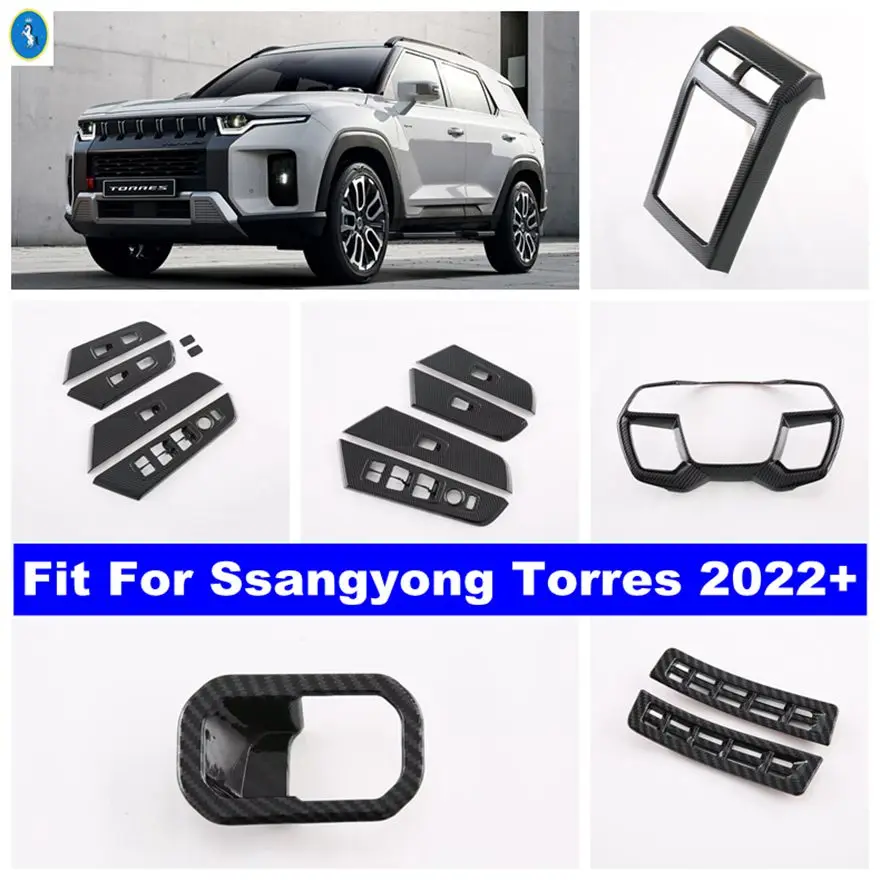 

Window Lift Pane / Pillar A Air Vent / Hand Brake Button / Steering Wheel Cover Trim Accessories For Ssangyong Torres 2022-2024