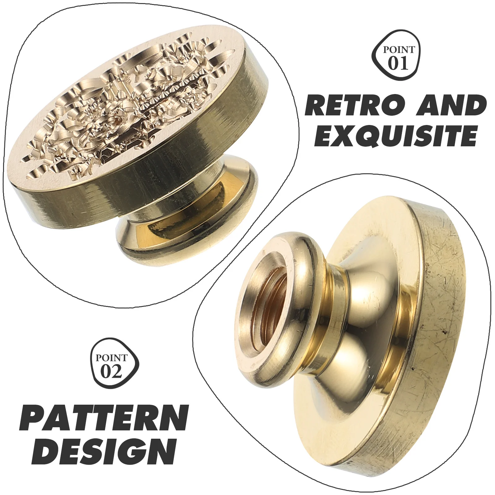 

Copper Wax Seal Head Design DIY Craft Gift Packing Scrapbook Decoration Wedding Invitations Sealing