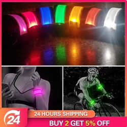 LED Armband Wrist Band USB Rechargeable Wristband Glowing Bracelet for Outdoor Sports Night Running afety Light Reflective Belt