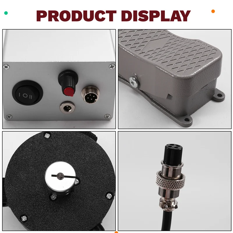 AK25-Electric Fishing Rod Repair Kits DIY Fishing Rod Modification Accessories With Pedal Rotating Gluing Machine EU Plug