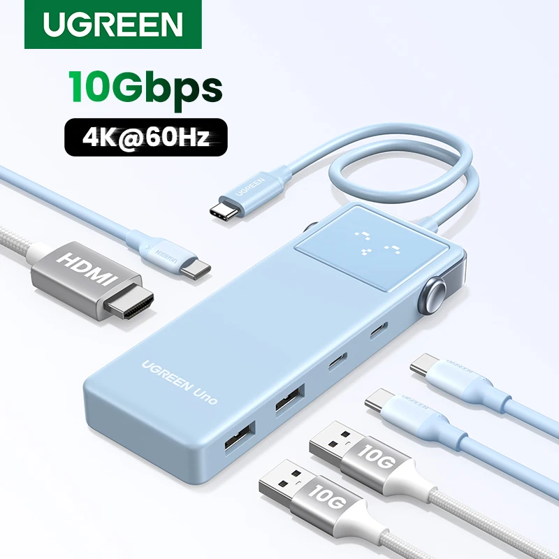 

UGREEN USB C HUB Type-C to 4K60Hz HDMI USB-A/USB-C Splitter PD100W 10Gbps for MacBook Air Pro Dell Laptop Accessories Docking