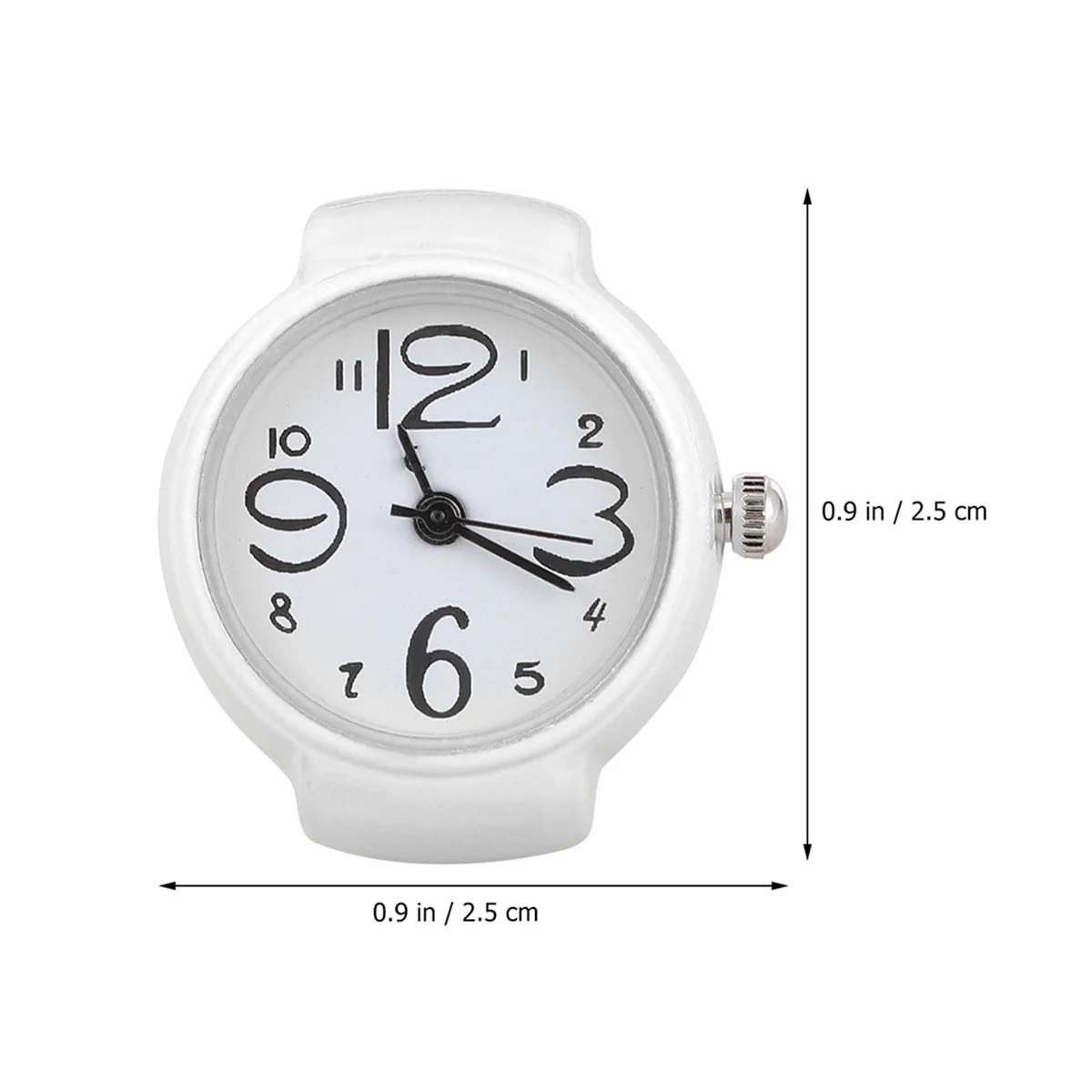 2 pçs chique anel relógio para mulheres masculino na moda relógio de dedo com mostrador de quartzo claro forte construção de aço inoxidável versátil wear