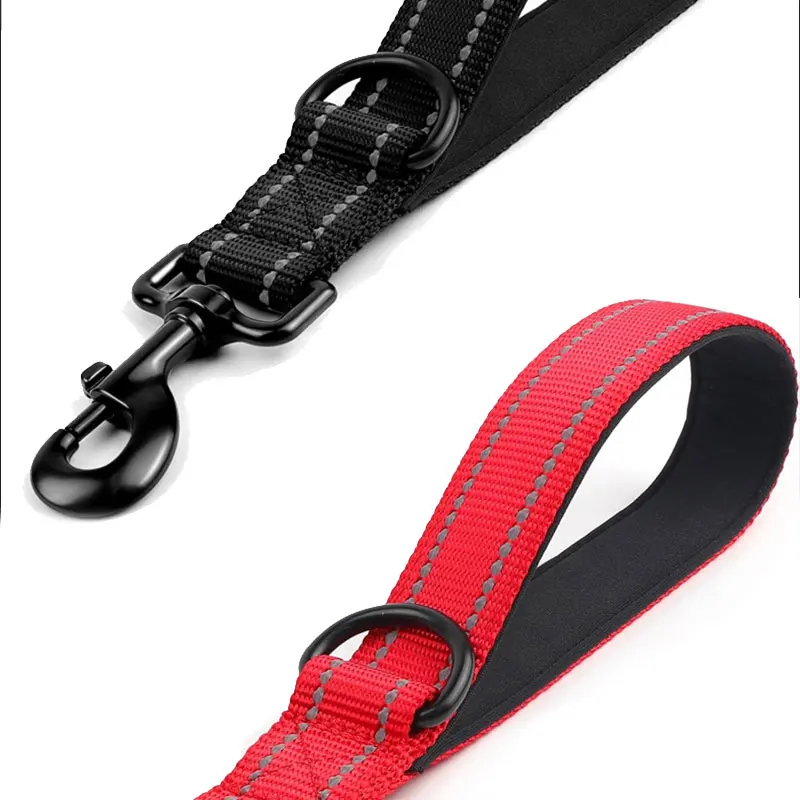 30/45/60cm Hundeleine Kurze Hundeleine aus Nylon Reflektierende Trainingsleine für Große Hunde mit Zinklegierungs-Verschluss Abschließbar 360 Grad Drehbar – Detail 3