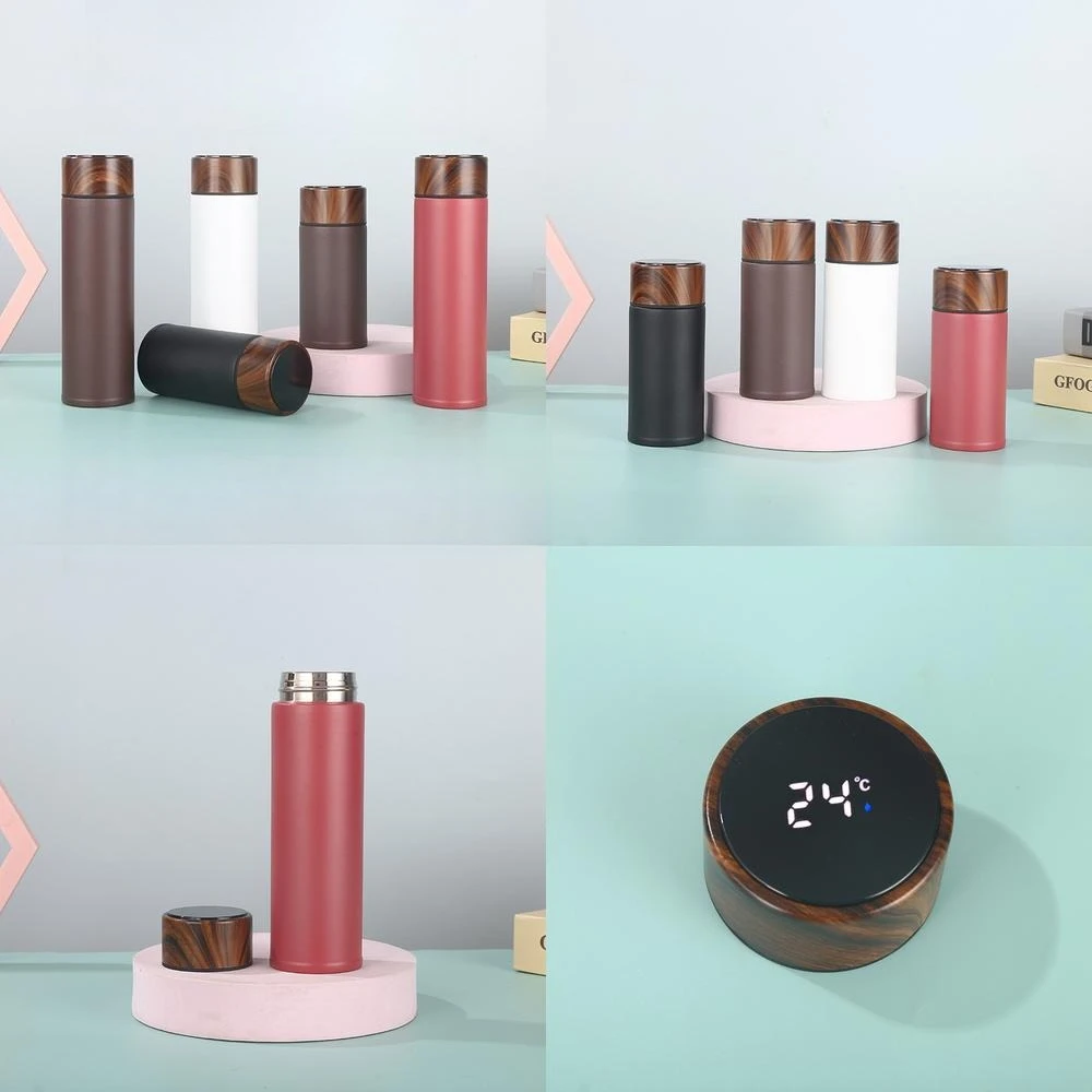 

220/320ml Creative Smart Water Bottle with Temperature Display for Kids 304 Stainless Steel Thermal Cup Gift