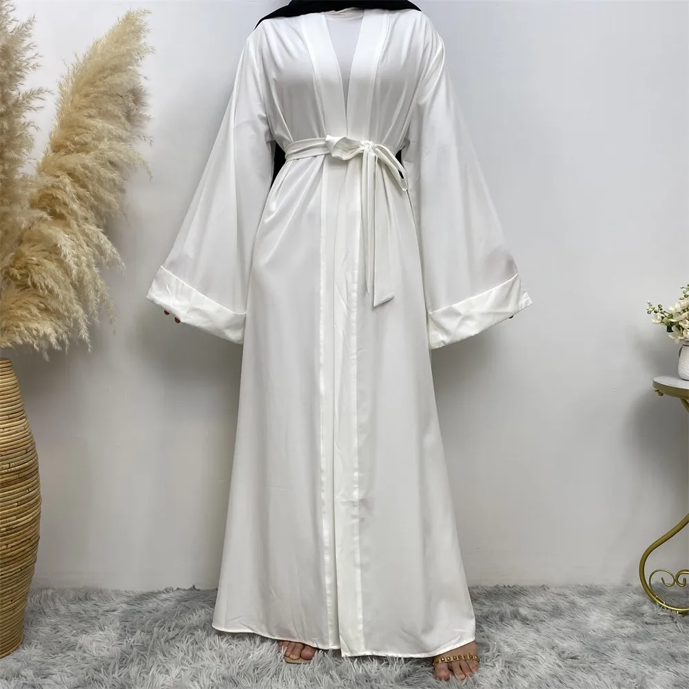 

2024 Eid Ramadan Muslim Women Open Abaya Dubai Turkey Kimono Cardigan Kaftan Islamic Jalabiya Arab Robe Gown Maxi Dress Clothing