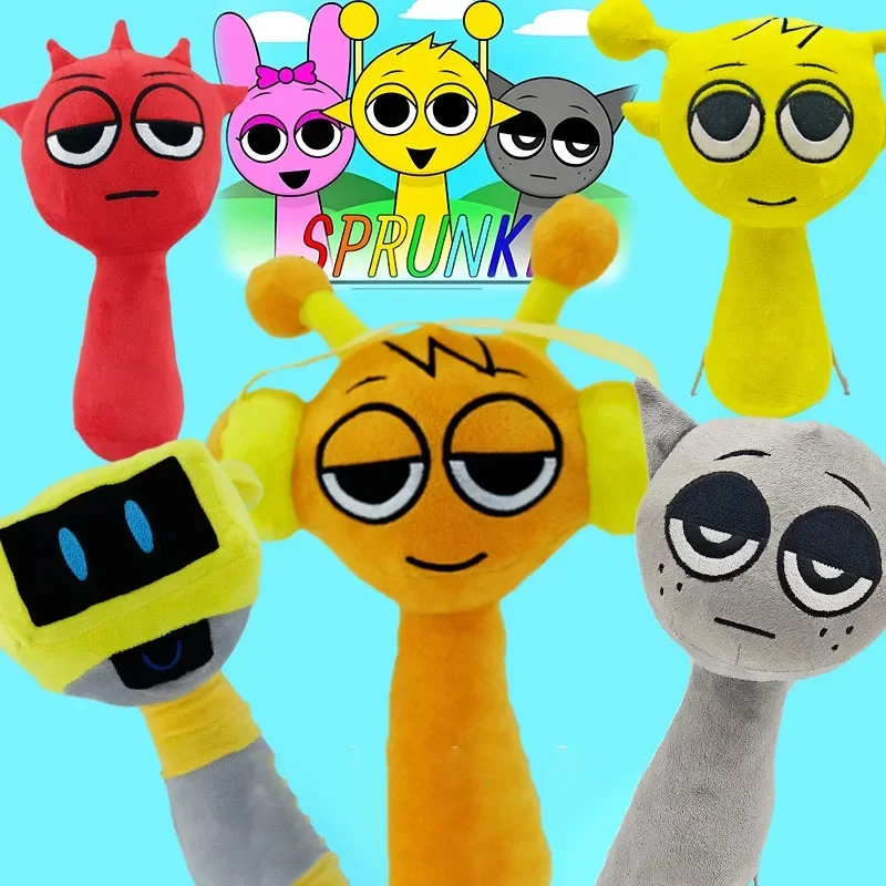 20cm Incredibox Sprunki Game Deamond Dr. Harrison Qurst Wenda Gray Soft Plush Doll Peripherals Cute Birthday Gift Toys Game Kids