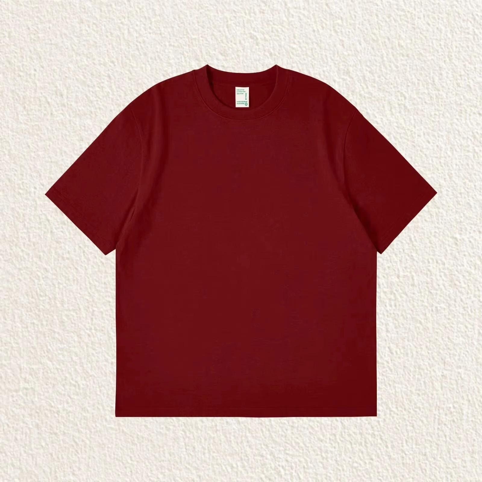 Einfarbiges Weißes Schweres Baumwoll-T-Shirt Unisex Oversize Lässiger Hip-Hop Streetwear Sommer Kurzarm-Oberteil – Detail 11