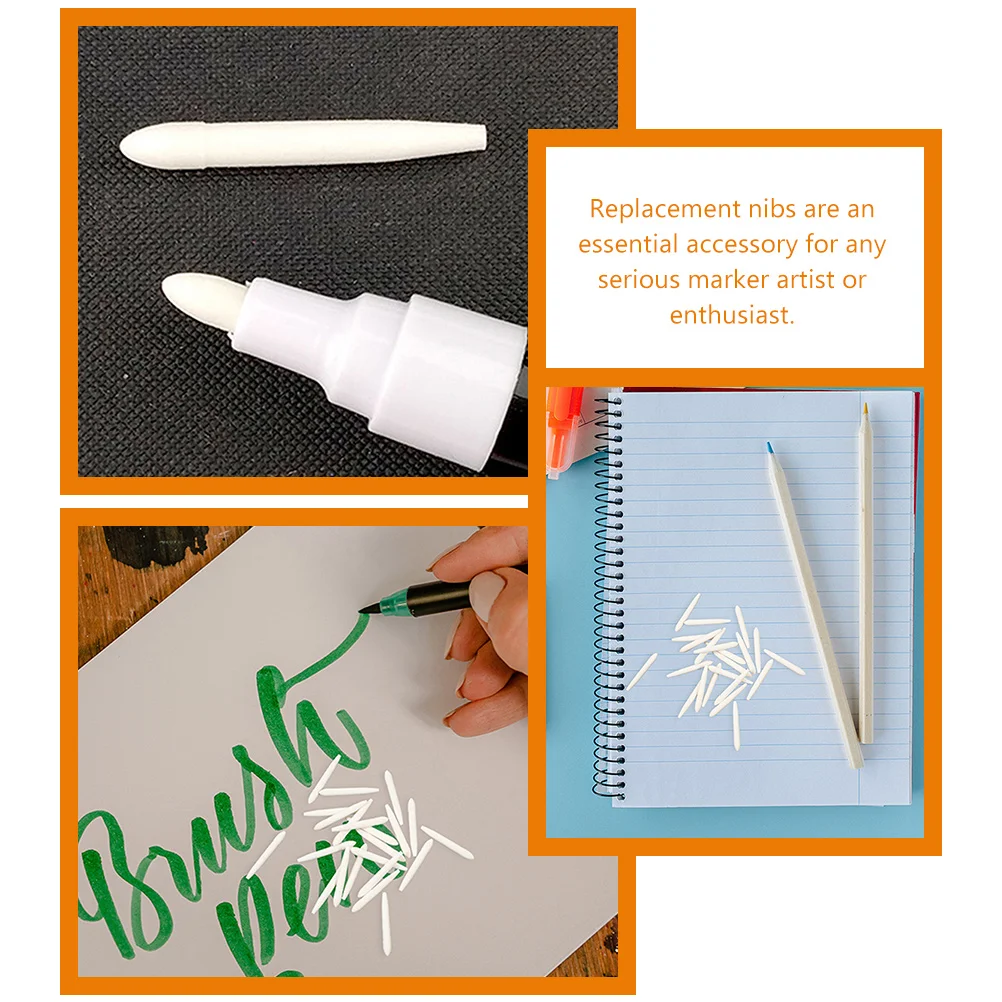 20 Pcs Replacement Nibs for Paint Pens Points Grease Practical Marking Fiber Marker Tips Sturdy Texture