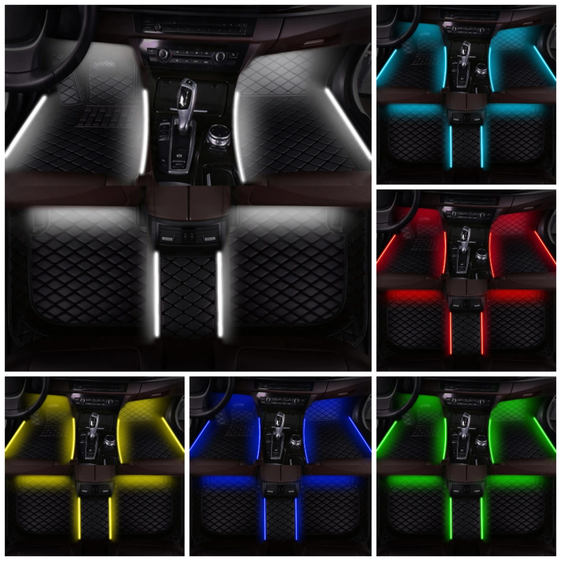 LED Car Floor Mats Full Set For Bentley Continental Flying Spur 4seat 2010-2012 Car Accessories Carpet Luminous Lamp Car Mat