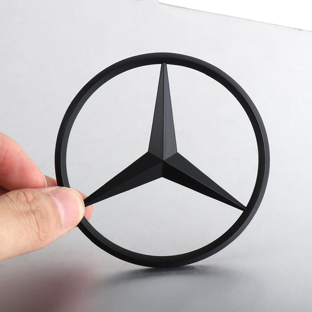 3D ABS Car 70mm Engine Badge Hood Emblem Sticker for Mercedes Benz AMG A B C D M S R G Class GLK GLA CLA GLB GLC W108 Decoration