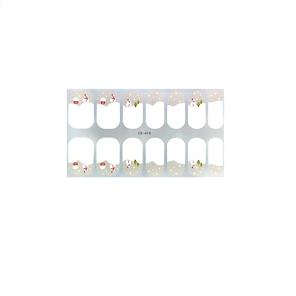 Łatwość użycia Naklejka na paznokcie Błyszczące świąteczne naklejki na paznokcie żelowe Trwałe materiały Fashion Design Naklejki na paznokcie Kreatywne projektowanie paznokci