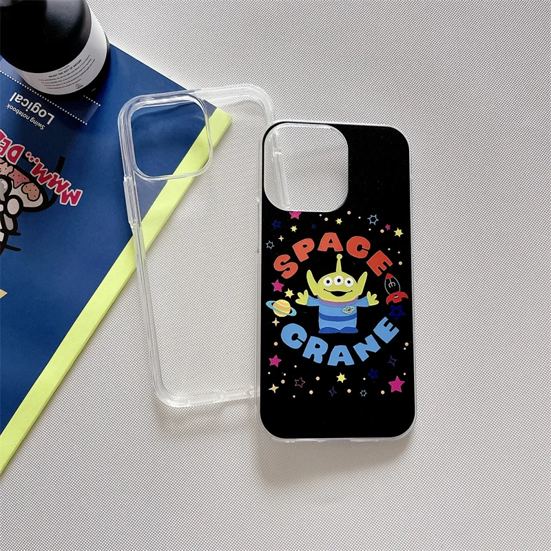 Disney Cute Alien Toy Story Cover für iPhone 15 Pro Max 11 12 13 14 3D Cartoon Space Crane Niedliche 2-in-1 Anti-Drop-Handyhülle