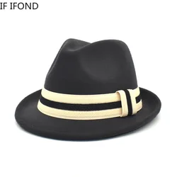 Fall Winter Warm Wool Trilby Hat Men Women Retro Jazz Fedora Hats Outdoor Party Travel Felt Hat