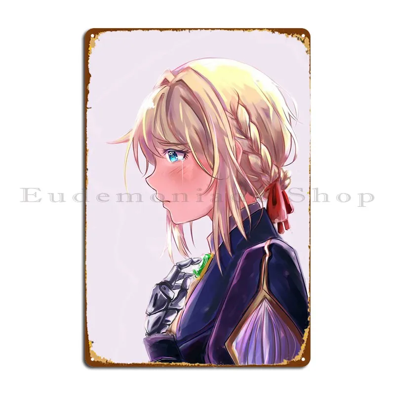 Violet Evergarden Metal Sign Retro Personalized Home Pub Wall Mural Tin Sign Poster