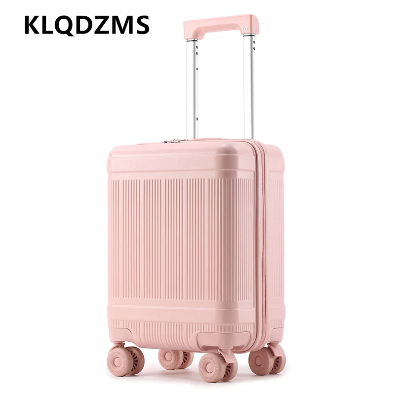 KLQDZMS Suitcase 18 Inches Boarding Box Student Cart Case Cart Type Travel Bag ABS + PC Password Box with Wheels Luggage