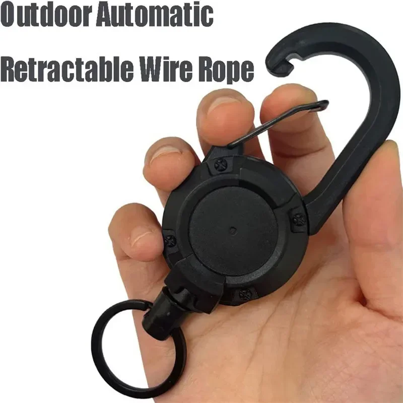 Anti-Theft Metal Easy-Pull Buckle Keychain, Sporty Design