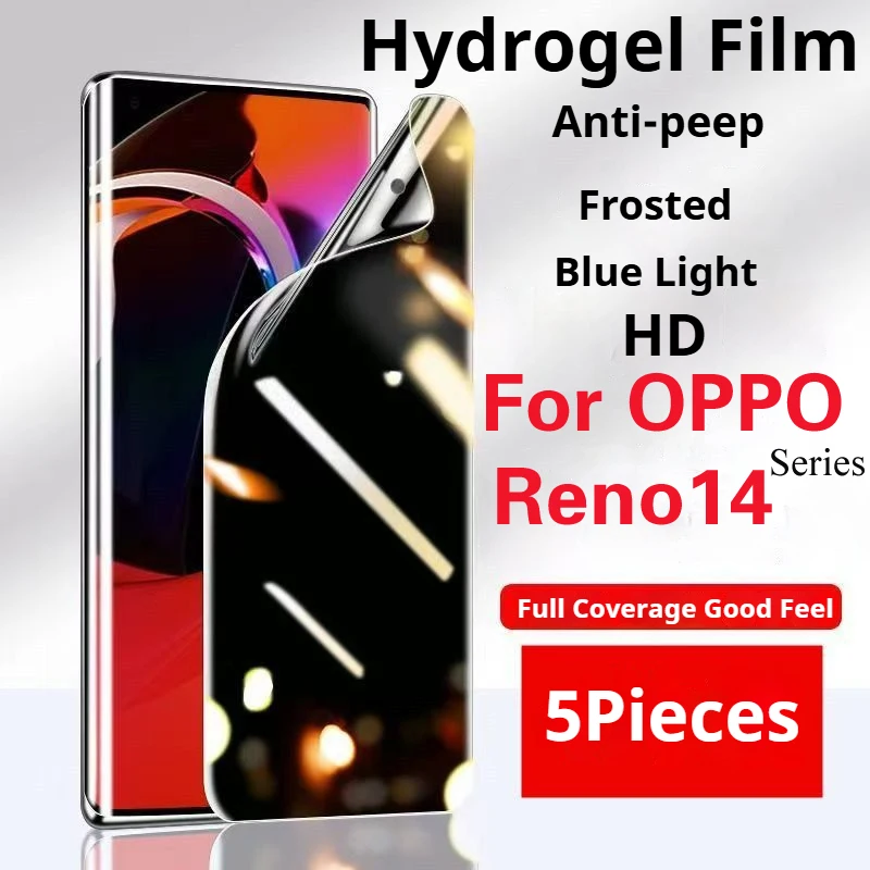 

Reno14Pro Matte Hydrogel Film For OPPO Reno14 Pro Privacy Screen Protector Reno 14Pro Soft Anti Peeping HD Full Coverage Blue