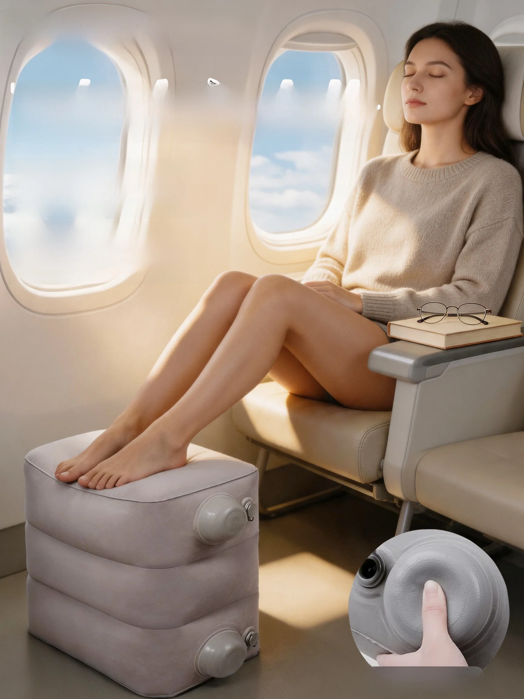travel-essential-inflatable-footrest-pad-square-shape-men-women-universal-high-speed-railway-plane-sleeping-resting-device