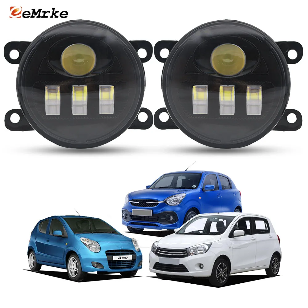 Upgrade Led Car Fog Lights PTF for Suzuki Celerio Alto A-star 2011-2015-2023 with Cut-line Lens DRL Driving Daytime Running Lamp